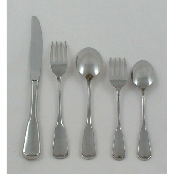 Oneida Profile Plymouth Rock Forks Knife Spoons Stainless Place Setting Lot of 5 - Picture 11 of 12